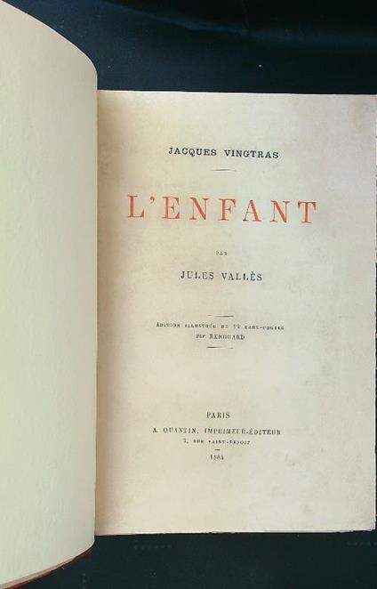 L' enfant - Valles - copertina