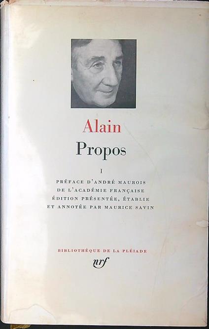 Propos tome I - Alain - copertina