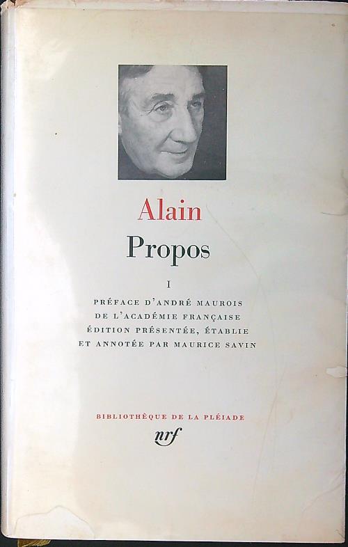 Propos tome I - Alain - copertina