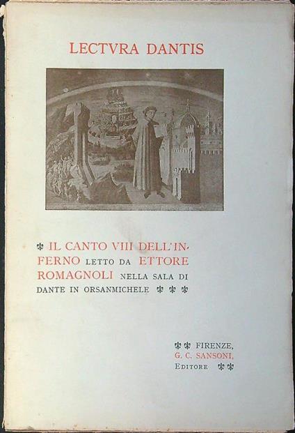 Lectura Dantis: il canto VIII dell'Inferno - Ettore Romagnoli - copertina