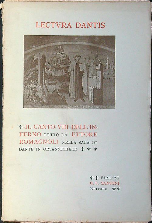 Lectura Dantis: il canto VIII dell'Inferno - Ettore Romagnoli - copertina