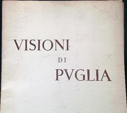 Visioni di Puglia - Amleto Fiore - copertina