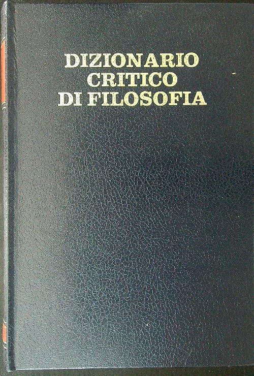 Dizionario critico di filosofia