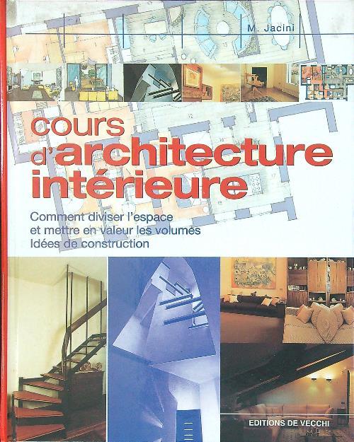Cours d'architecture interieure - M. Jacini - copertina