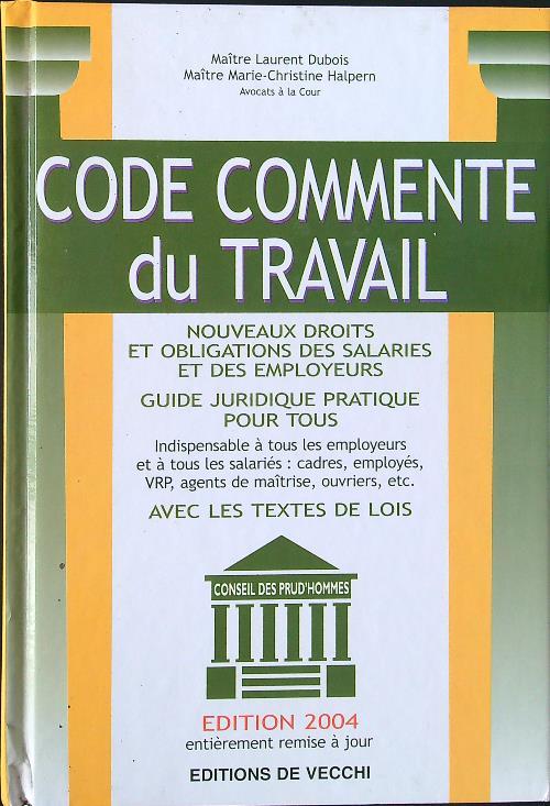 Code commenté du travail - Dubois - copertina