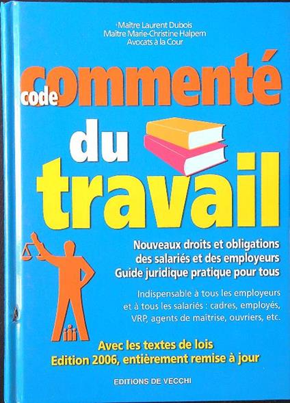 Code commentè du travail - copertina