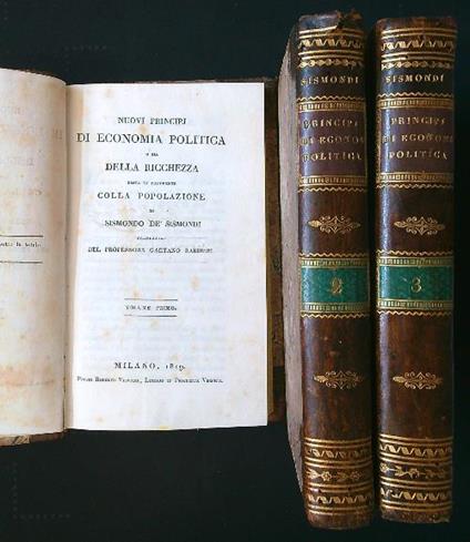 Nuovi principi di economia politica 3 voll. - Sismondo De Sismondi - copertina