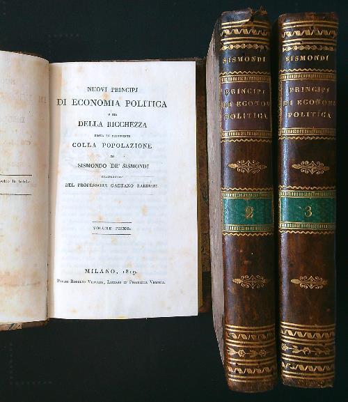 Nuovi principi di economia politica 3 voll. - Sismondo De Sismondi - copertina