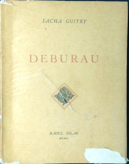 Deburau - Sacha Guitry - copertina