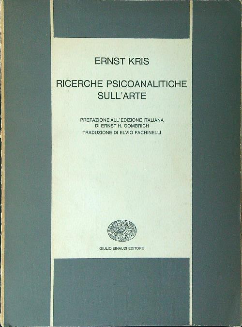 Trattato di psicologia sperimentale Ricerche psicoanalitiche sull'arte - copertina