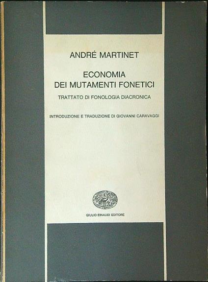 Economia dei mutamenti fonetici - Andrè Marinet - copertina
