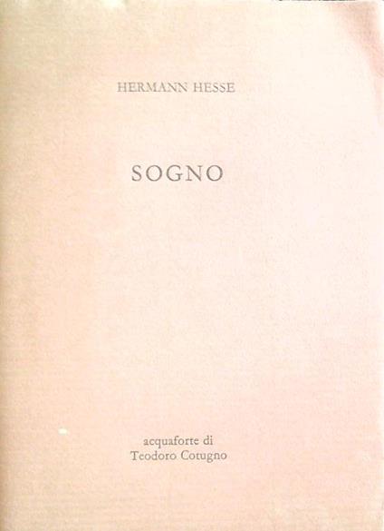 Sogno - Esemplare 28/60 - Hermann Hesse - copertina