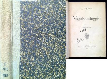 Vagabondaggio - Giovanni Verga - copertina