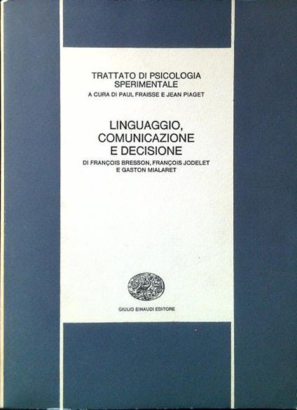 Linguaggio, comunicazione e decisione - copertina