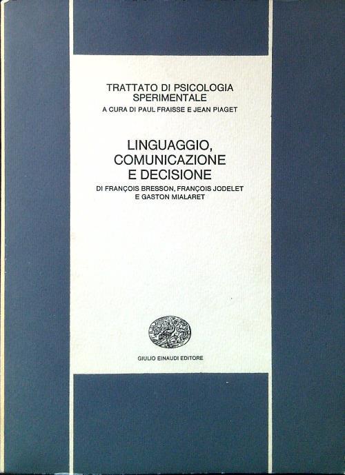 Linguaggio, comunicazione e decisione - copertina