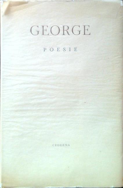 Poesie - Stefan George - copertina