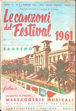 Le  canzoni del festival 1961 Anno 13 n. 2 Febbraio 1961