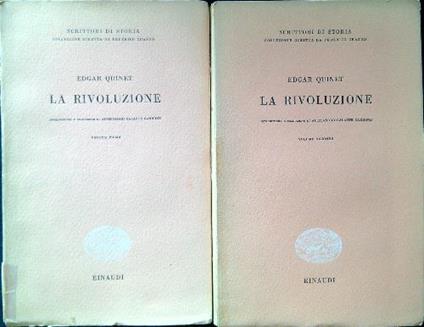 La rivoluzione. 2 Volumi - Edgar Quinet - copertina