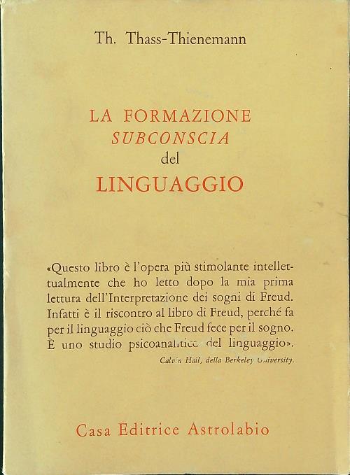 La formazione subconscia del linguaggio
