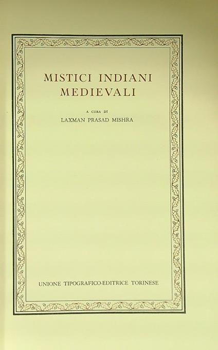 Mistici indiani medievali - Laxman Prasad Mishra - copertina