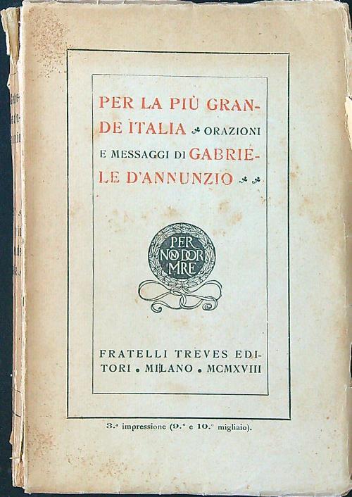 Per la più grande Italia