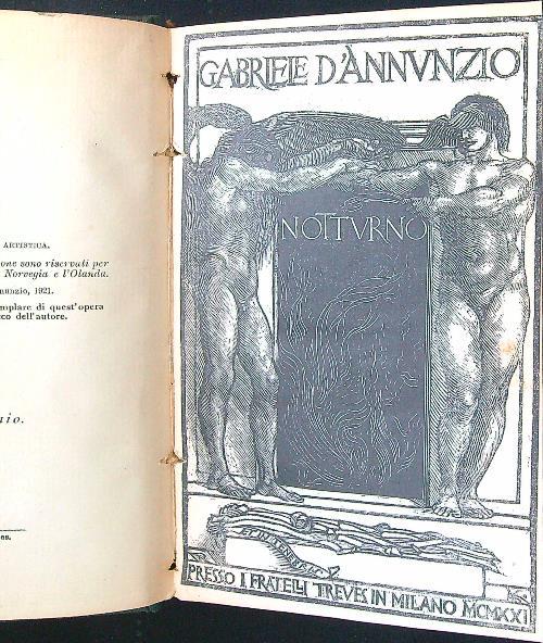 Notturno. 43° migliaio - Gabriele D'Annunzio - copertina