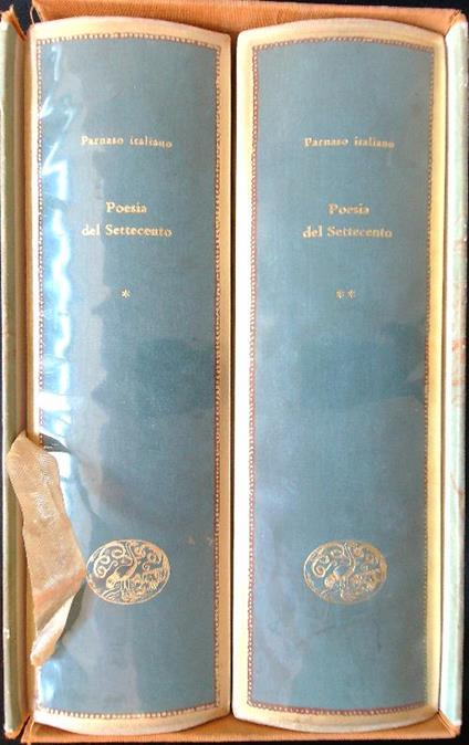 Parnaso italiano VIII. Poesia del Settecento 2 voll. - Muscetta - copertina