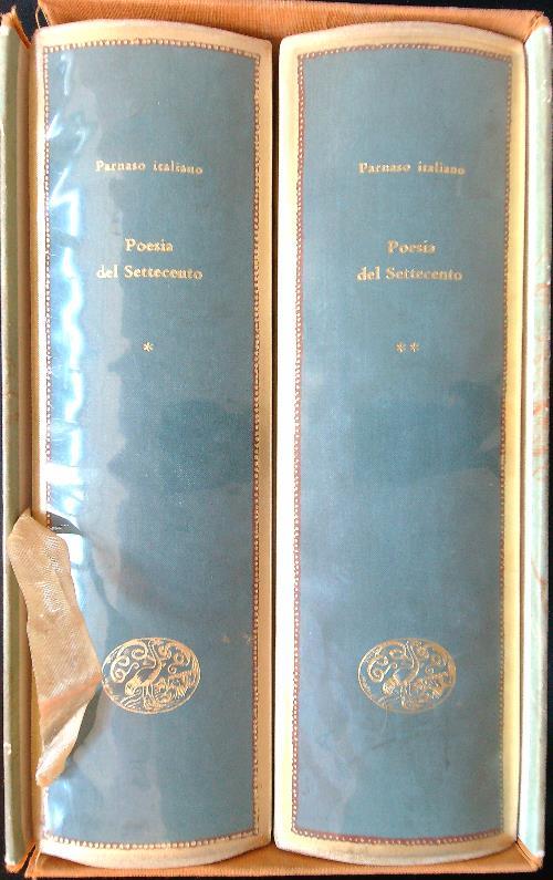 Parnaso italiano VIII. Poesia del Settecento 2 voll. - Muscetta - copertina