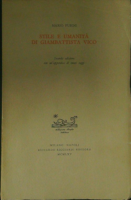Stile e umanità di Giambattista Vico