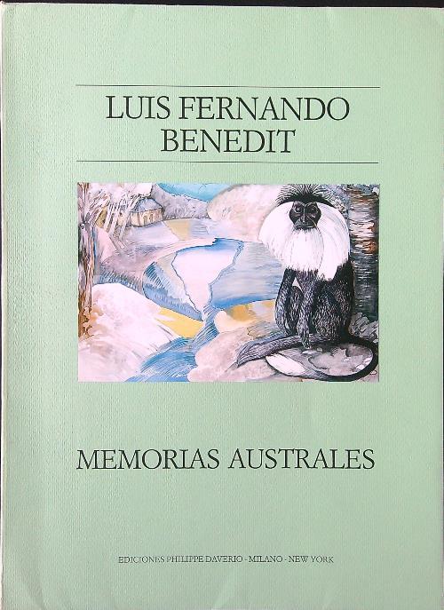 Memorias australes - Luis Fernando Benedit - copertina