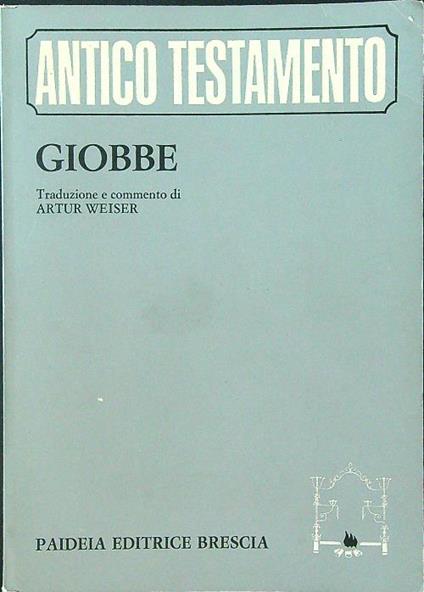 Antico Testamento: Giobbe - Artur Weiser - copertina