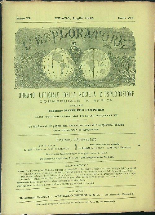 L' esploratore Anno VI - Luglio 1882 - Fasc VII