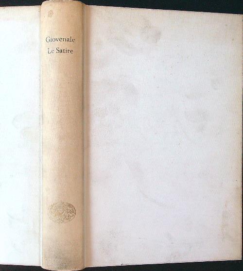 Le satire - Decimo Giunio Giovenale - copertina