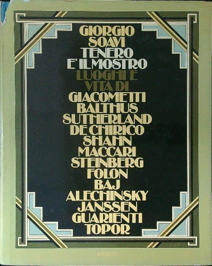 Tenero è il mostro - Giorgio Soavi - copertina