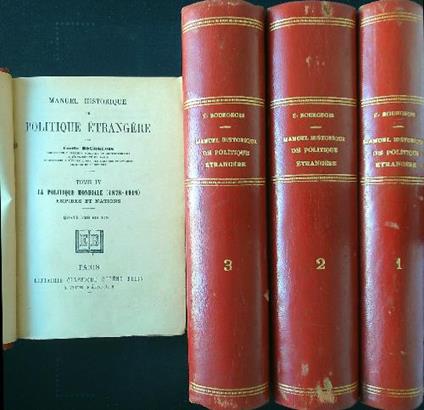 Manuel historique de politique etrangere 4 voll. - Emile Bourgeois - copertina