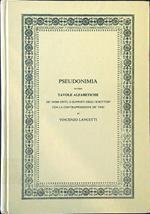Pseudonimia ovvero tavole alfabetiche