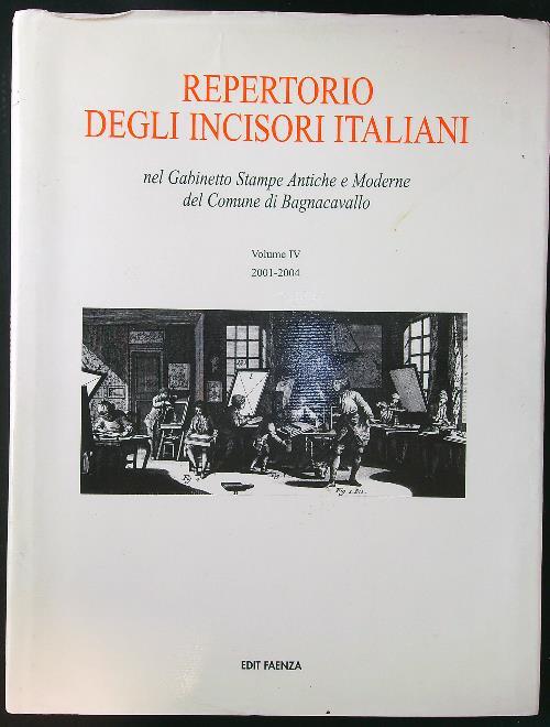 Repertorio degli incisori italiani 4 voll. - copertina