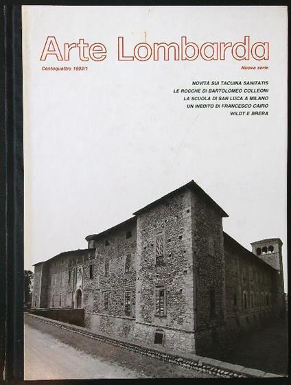 Arte Lombarda n. Centoquattro 1993/1 - Maria Luisa Gatti Perer - copertina