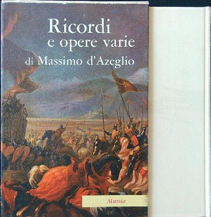 Ricordi e opere varie - Massimo d'Azeglio - copertina