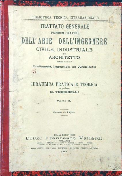 Trattato generale dell'arte dell'ingegnere civile, industriale e architetto 16 voll. - copertina