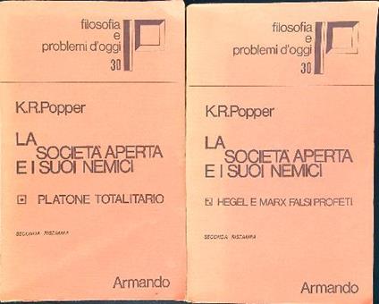 La societa' aperta e i suoi nemici 2 vv - K. R. Popper - copertina