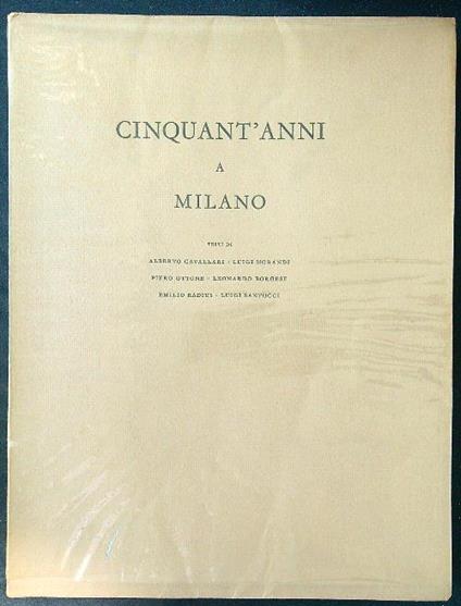 Cinquant'anni a Milano - copertina