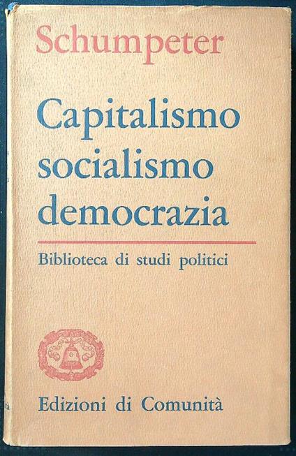 Capitalismo socialismo democrazia - Joseph Schumpeter - copertina