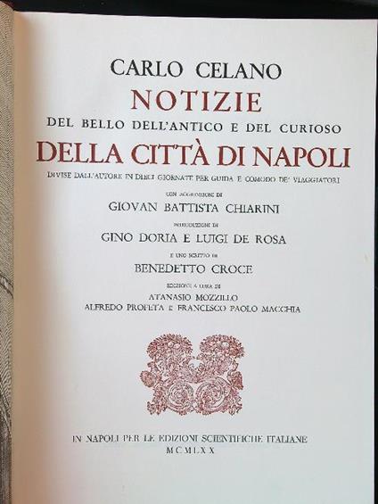 Notizie della città di Napoli 3 voll. - Carlo Celano - copertina