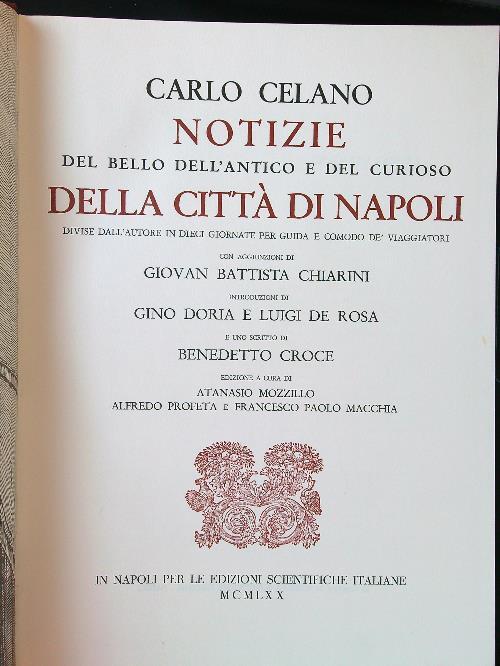 Notizie della città di Napoli 3 voll. - Carlo Celano - copertina