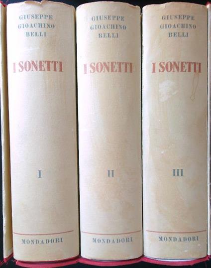 I Sonetti. 3 Volumi - Giuseppe Gioachino Belli - copertina