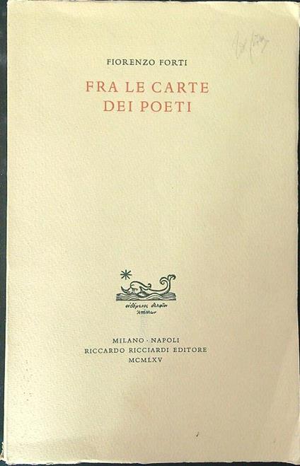 Fra le carte dei poeti - Fiorenzo Forti - copertina