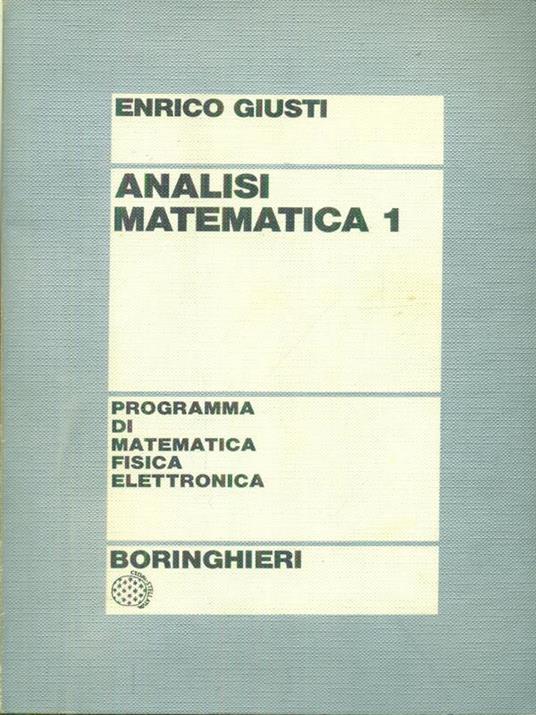 Analisi matematica 1 - Enrico Giusti - copertina