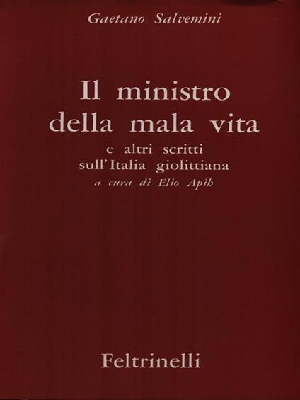 Il ministro della mala vita - Gaetano Salvemini - copertina