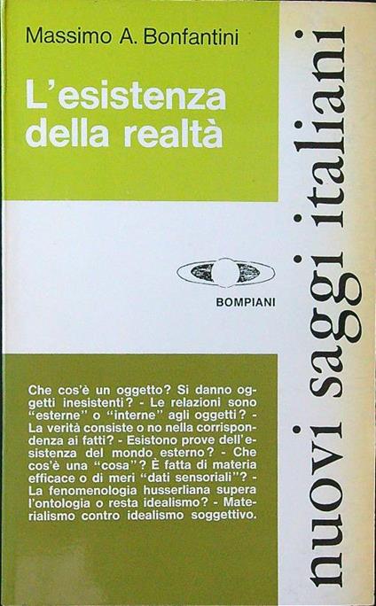 L' esistenza della realtà - Massimo A. Bonfantini - copertina